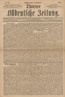Thorner Ostdeutsche Zeitung. 1893, № 219 (17 September) + dod.
