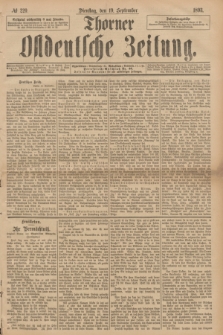 Thorner Ostdeutsche Zeitung. 1893, № 220 (19 September)
