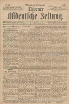 Thorner Ostdeutsche Zeitung. 1893, № 221 (20 September)