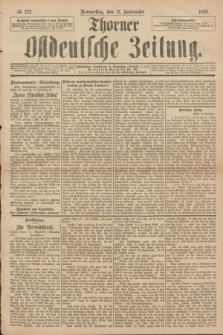 Thorner Ostdeutsche Zeitung. 1893, № 222 (21 September)