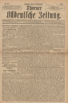 Thorner Ostdeutsche Zeitung. 1893, № 225 (24 September) + dod.