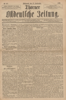 Thorner Ostdeutsche Zeitung. 1893, № 227 (27 September) + dod.