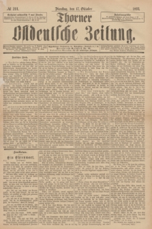 Thorner Ostdeutsche Zeitung. 1893, № 244 (17 Oktober)