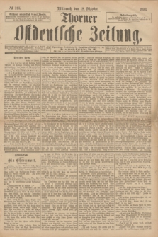 Thorner Ostdeutsche Zeitung. 1893, № 245 (18 Oktober)