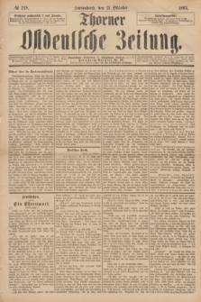 Thorner Ostdeutsche Zeitung. 1893, № 248 (21 Oktober)