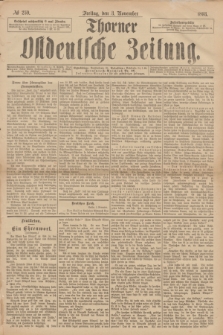 Thorner Ostdeutsche Zeitung. 1893, № 259 (3 November)