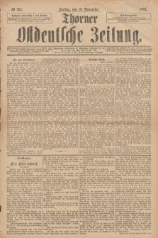 Thorner Ostdeutsche Zeitung. 1893, № 265 (10 November)