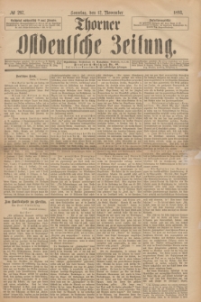 Thorner Ostdeutsche Zeitung. 1893, № 267 (12 November) + dod.