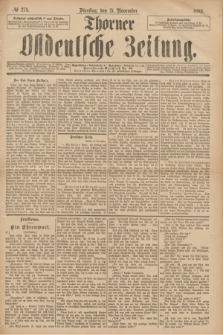 Thorner Ostdeutsche Zeitung. 1893, № 274 (21 November)