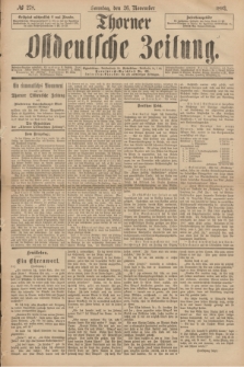Thorner Ostdeutsche Zeitung. 1893, № 278 (26 November) + dod.