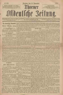 Thorner Ostdeutsche Zeitung. 1893, № 279 (28 November)