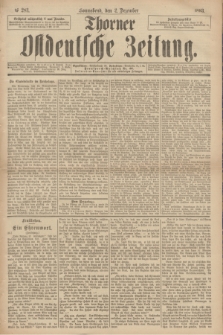 Thorner Ostdeutsche Zeitung. 1893, № 283 (2 Dezember)