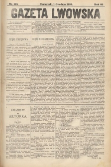 Gazeta Lwowska. 1892, nr 274