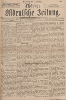 Thorner Ostdeutsche Zeitung. 1894, № 38 (15 Februar)