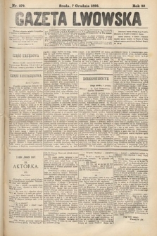Gazeta Lwowska. 1892, nr 279