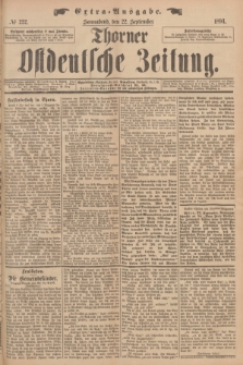 Thorner Ostdeutsche Zeitung. 1894, № 222 (22 September) - Extra-Ausgabe