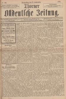 Thorner Ostdeutsche Zeitung. 1894, № 226 (27 September)