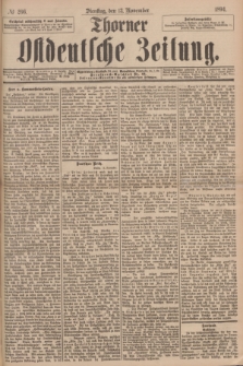 Thorner Ostdeutsche Zeitung. 1894, № 266 (13 November)
