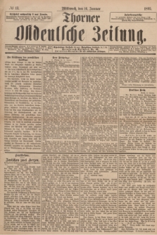 Thorner Ostdeutsche Zeitung. 1895, № 13 (16 Januar)