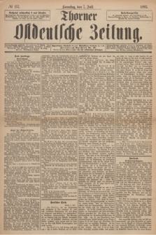 Thorner Ostdeutsche Zeitung. 1895, № 157 (7 Juli) + dod.