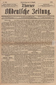 Thorner Ostdeutsche Zeitung. 1895, № 190 (15 August)