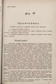 [Kadencja VII, sesja III, al. 42] Alegata do Sprawozdań Stenograficznych z Trzeciej Sesyi Siódmego Peryodu Sejmu Krajowego Królestwa Galicyi i Lodomeryi wraz z Wielkiem Księstwem Krakowskiem z roku 1897/8. Alegat 42