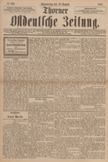 Thorner Ostdeutsche Zeitung. 1895, № 202 (29 August)