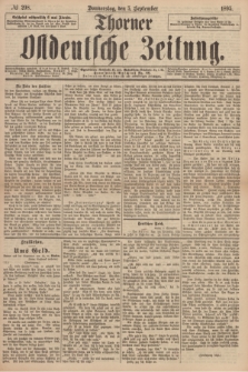 Thorner Ostdeutsche Zeitung. 1895, № 208 (5 September) + wkładka