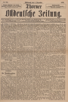 Thorner Ostdeutsche Zeitung. 1895, № 284 (4 Dezember)