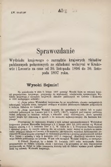 [Kadencja VII, sesja III, al. 53] Alegata do Sprawozdań Stenograficznych z Trzeciej Sesyi Siódmego Peryodu Sejmu Krajowego Królestwa Galicyi i Lodomeryi wraz z Wielkiem Księstwem Krakowskiem z roku 1897/8. Alegat 53