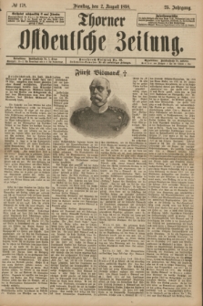 Thorner Ostdeutsche Zeitung. Jg.25[!], № 178 (2 August 1898) + dod.