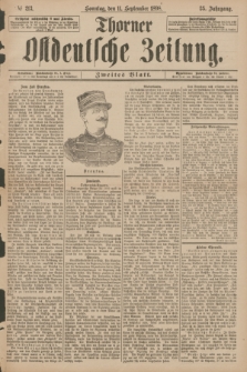Thorner Ostdeutsche Zeitung. Jg.25[!], № 213 (11 September 1898) - Zweites Blatt