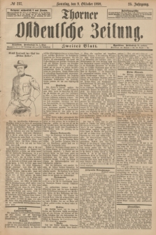 Thorner Ostdeutsche Zeitung. Jg.25[!], № 237 (9 Oktober 1898) - Zweites Blatt