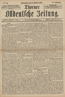 Thorner Ostdeutsche Zeitung. Jg.25[!], № 246 (20 Oktober 1898) + dod.
