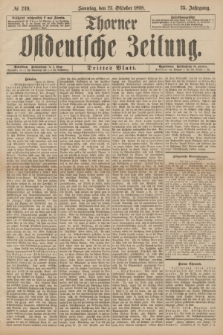 Thorner Ostdeutsche Zeitung. Jg.25[!], № 249 (23 Oktober 1898) - Drittes Blatt