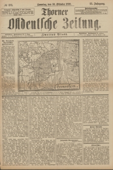 Thorner Ostdeutsche Zeitung. Jg.25[!], № 255 (30 October 1898) - Zweites Blatt