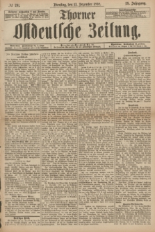 Thorner Ostdeutsche Zeitung. Jg.25[!], № 291 (13 Dezember 1898) + dod.