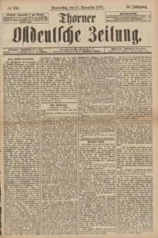 Thorner Ostdeutsche Zeitung. Jg.25[!], № 293 (15 Dezember 1898) + dod.