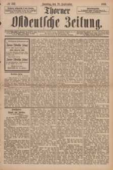 Thorner Ostdeutsche Zeitung. 1896, № 222 (20 September) + dod.