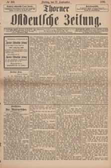 Thorner Ostdeutsche Zeitung. 1896, № 226 (25 September)