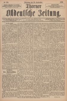 Thorner Ostdeutsche Zeitung. 1896, № 229 (29 September)