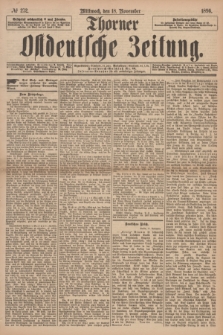 Thorner Ostdeutsche Zeitung. 1896, № 272 (18 November)