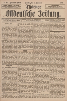 Thorner Ostdeutsche Zeitung. 1896, № 293 (13 Dezember) - Zweites Blatt