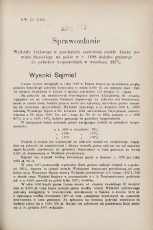 [Kadencja VII, sesja III, al. 112] Alegata do Sprawozdań Stenograficznych z Trzeciej Sesyi Siódmego Peryodu Sejmu Krajowego Królestwa Galicyi i Lodomeryi wraz z Wielkiem Księstwem Krakowskiem z roku 1897/8. Alegat 112