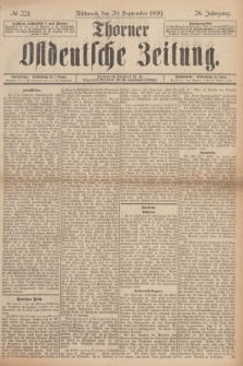 Thorner Ostdeutsche Zeitung. Jg.26, № 221 (20 September 1899) + dod.