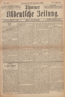 Thorner Ostdeutsche Zeitung. Jg.26, № 225 (24 September 1899) - Zweites Blatt