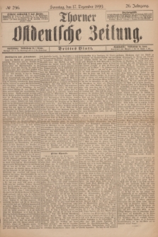 Thorner Ostdeutsche Zeitung. Jg.26, № 296 (17 Dezember 1899) - Drittes Blatt