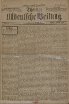 Thorner Ostdeutsche Zeitung. Jg.27, № 1 (3 Januar 1900) + dod.