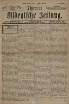 Thorner Ostdeutsche Zeitung. Jg.27, № 4 (6 Januar 1900) + dod.