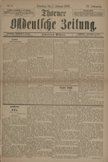 Thorner Ostdeutsche Zeitung. Jg.27, № 5 (7 Januar 1900) - Zweites Blatt